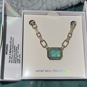 Bomb party NK29682 You Are A Reflection Of Love Color Changing Stone necklace